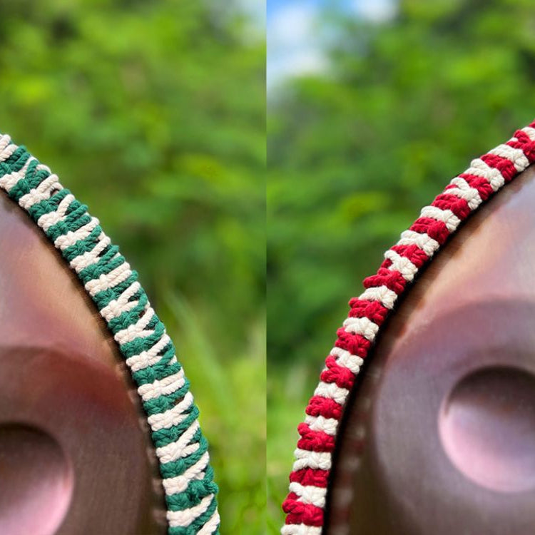 Bothe Green And Red Handpan Ropes By LIDAH Around 2 handpans