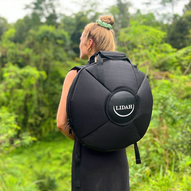 Black LIDAH® Handpan Bag made from durable polyester material