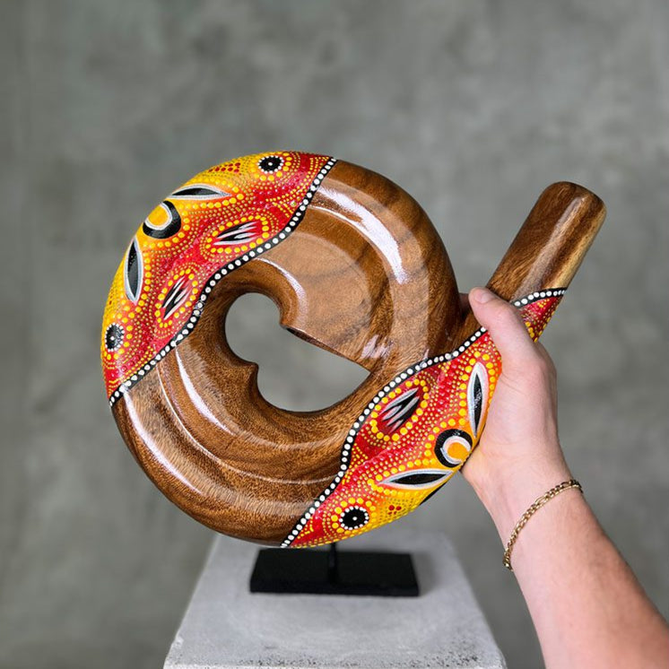 Red LIDAH® Spiral Didgeridoo Studio Image