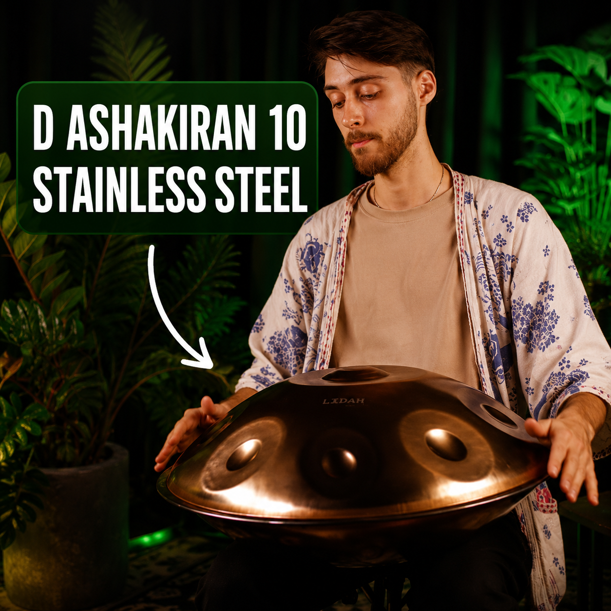Playing Video ofLIDAH® Stainless Steel Handpan D Ashakiran