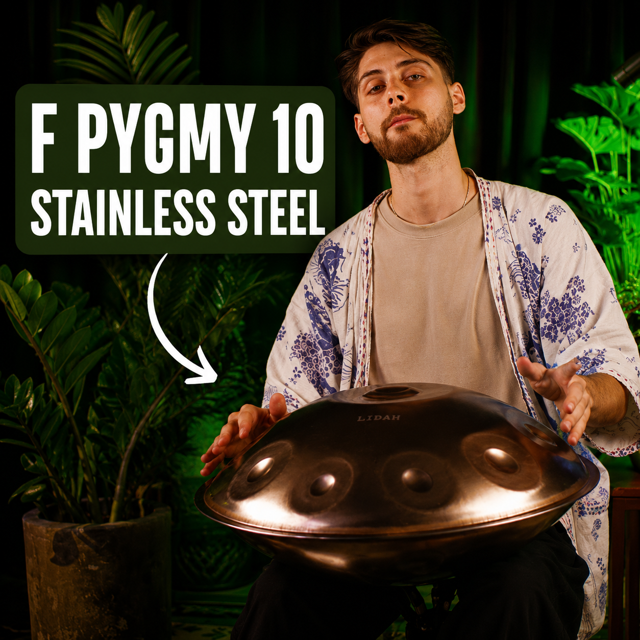 Playing Video ofLIDAH® Stainless Steel Handpan F Pygmy