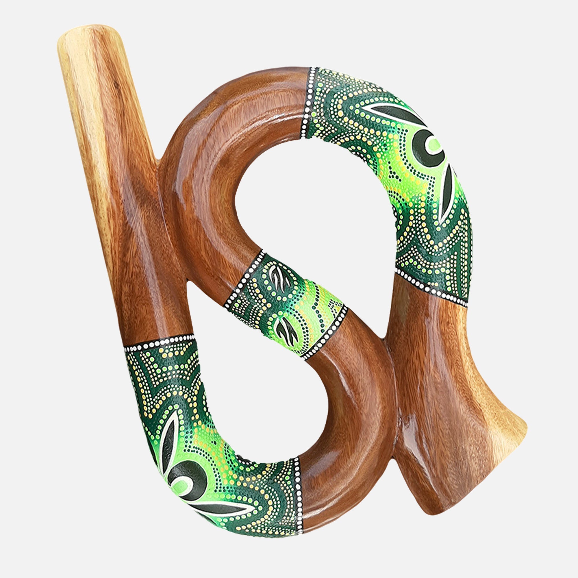 Teakhouten Snake Didgeridoo met diepe, aardende klank