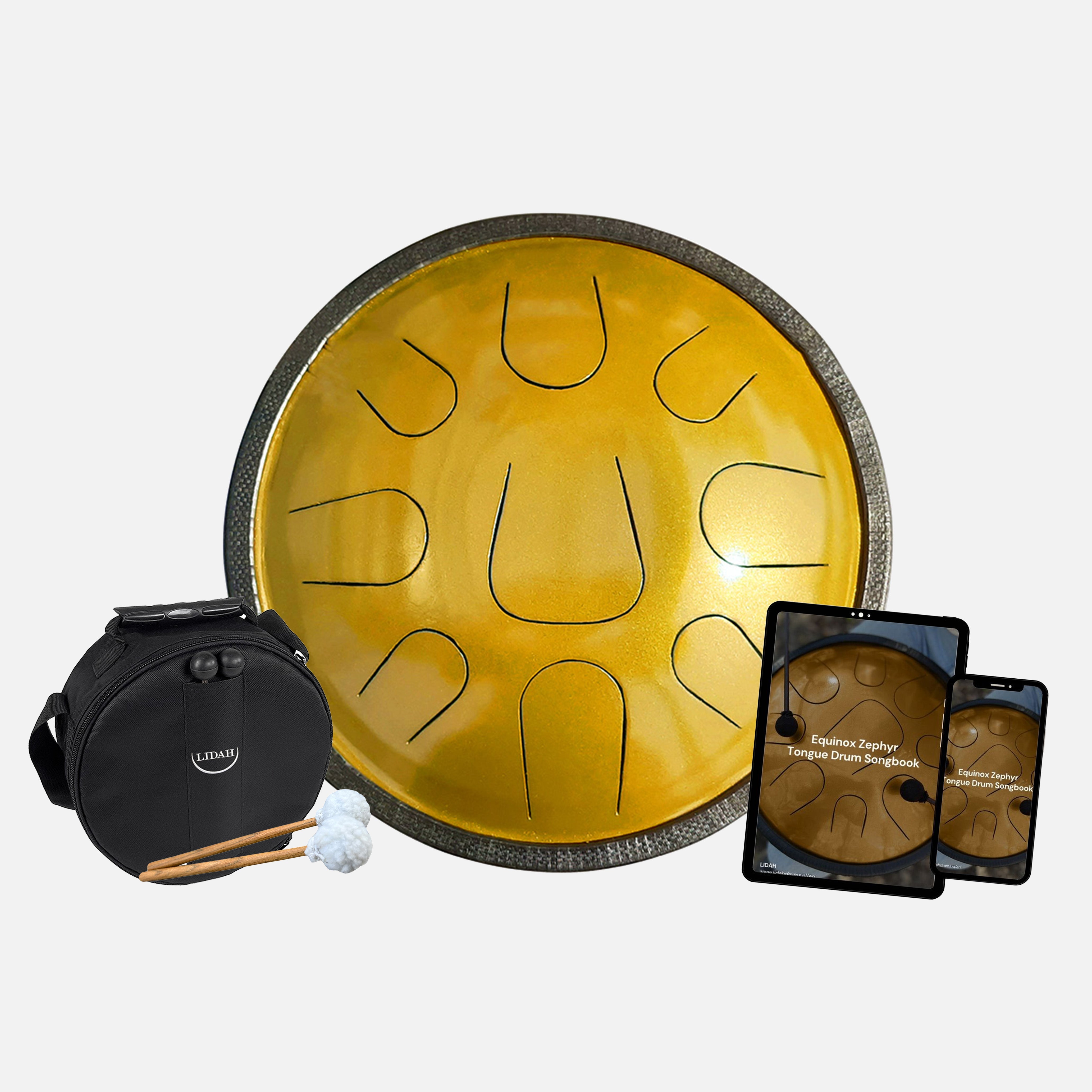LIDAH® Steel Tongue Drum Bundel
