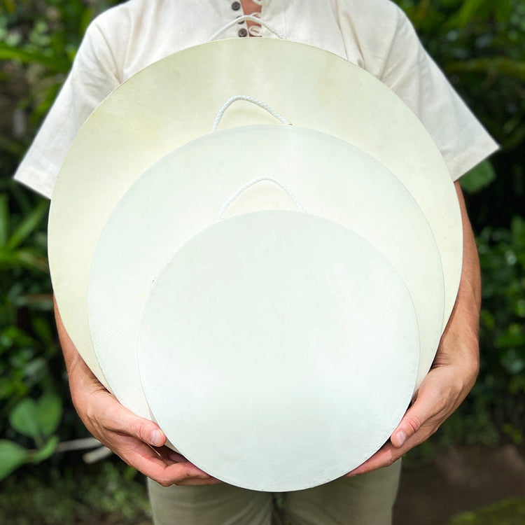 LIDAH® Ocean Drum handcrafted from teak wood and goat skin