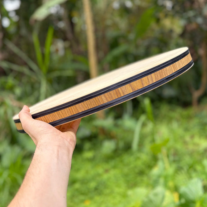 Artisan holding LIDAH® Ocean Drum in Bali