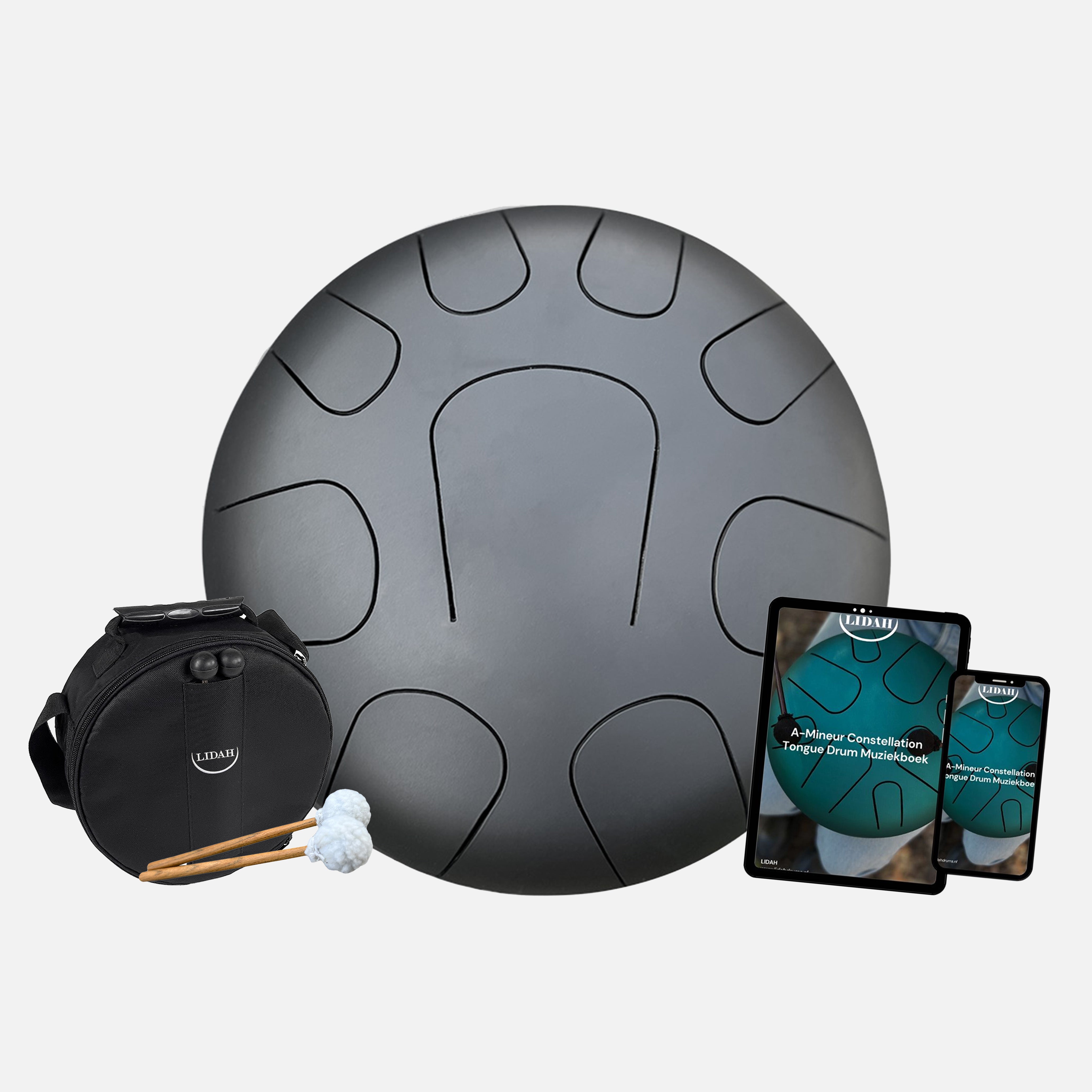 LIDAH® Steel Tongue Drum 9 Note Constellation Bundel Offer