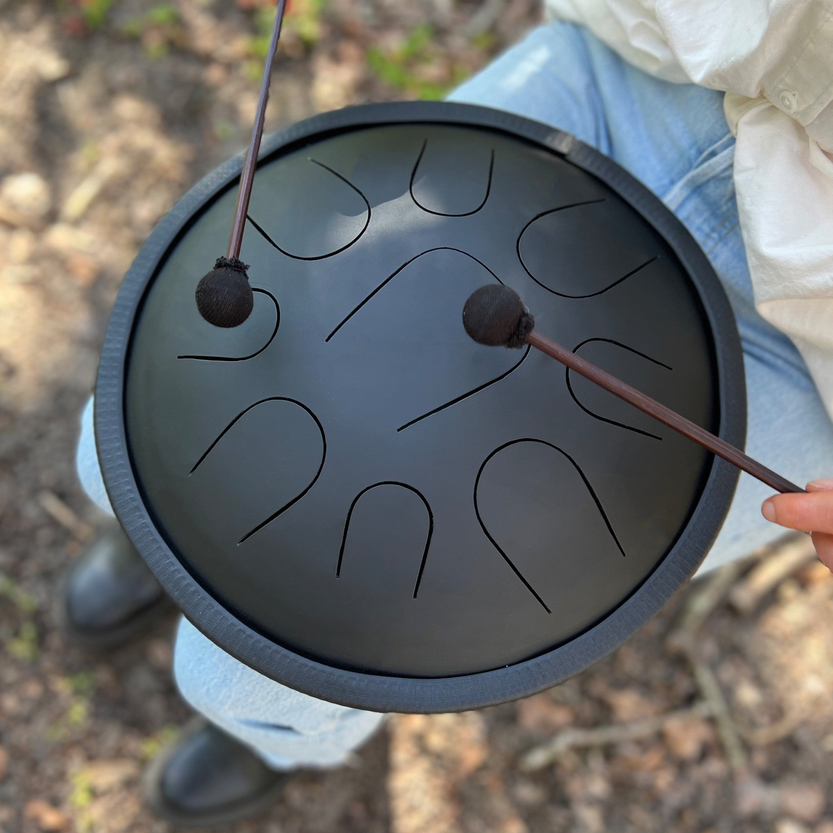 Handcrafted Steel Tongue Drum ideal for mindfulness and relaxation