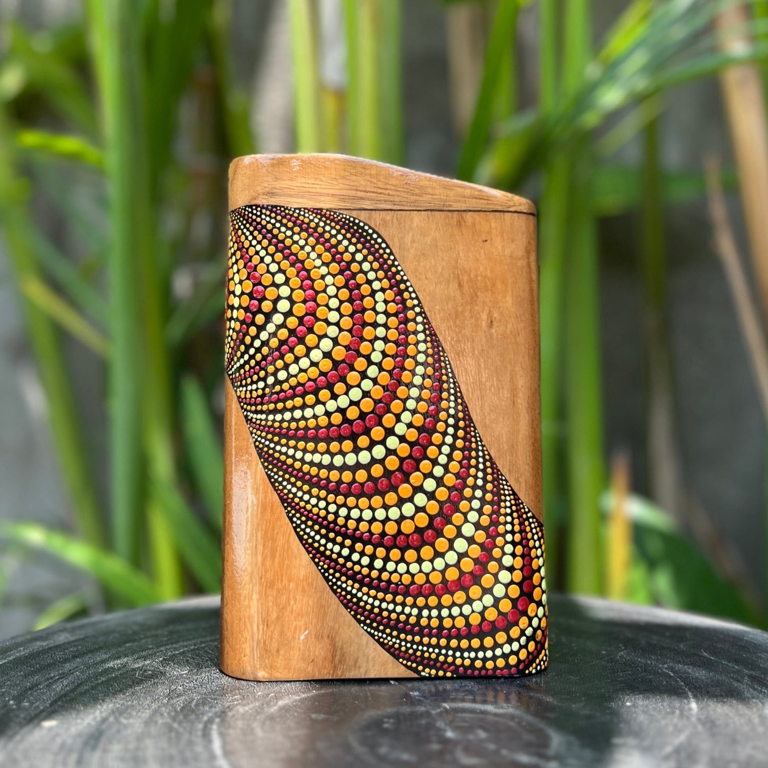 LIDAH® Box Didgeridoo handgemaakt van teakhout