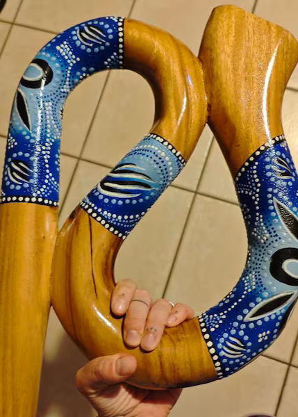 Snake Didgeridoo Being held in hand