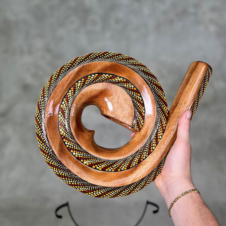 Red Dots LIDAH® Spiral Didgeridoo Studio Image