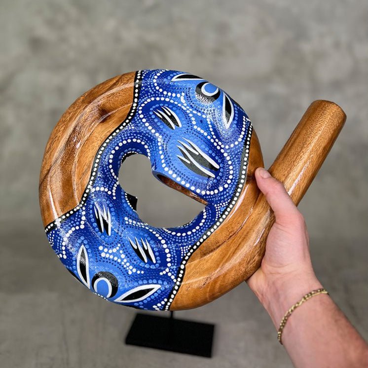 Blauwe LIDAH® Spiral Didgeridoo Studio-afbeelding