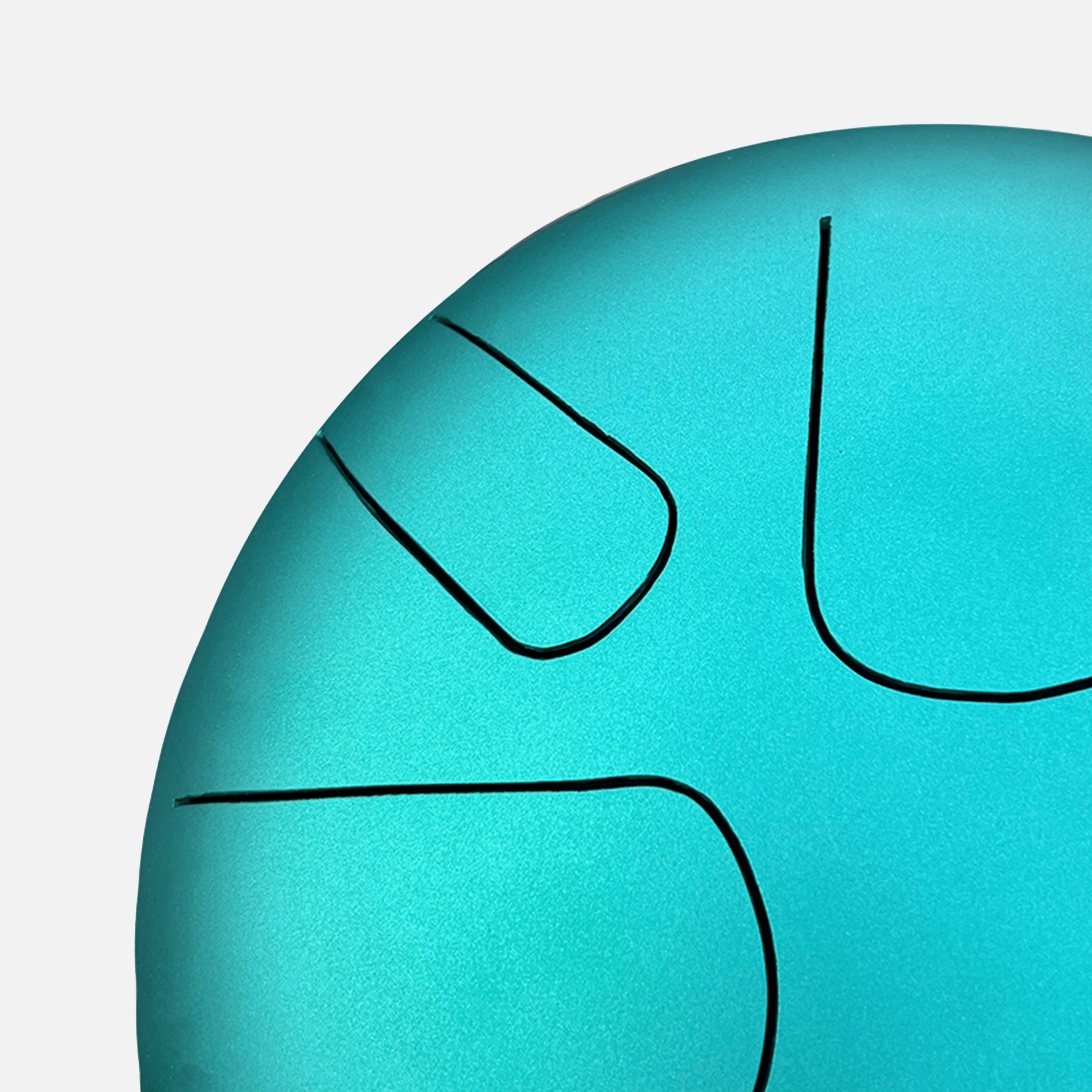 Zoomed all the way in of LIDAH® Steel Tongue Drum Aqua Green